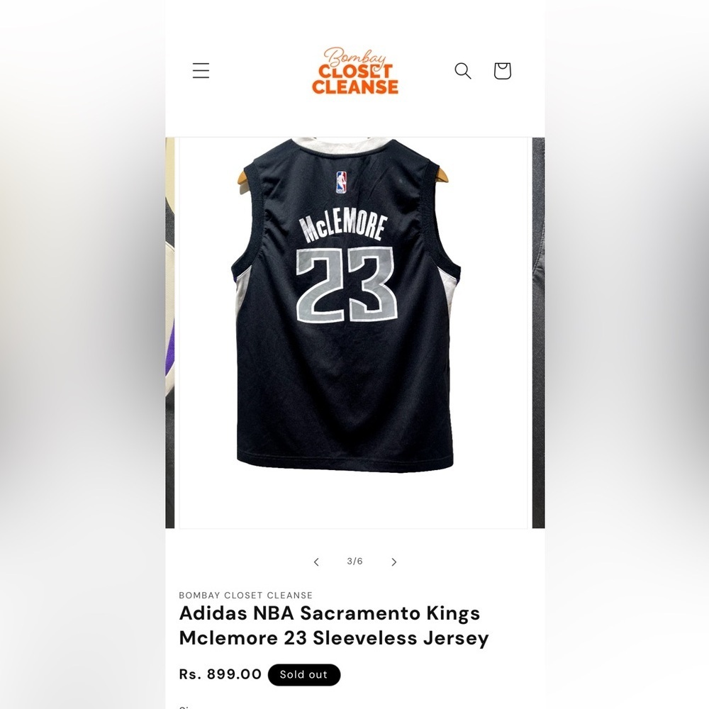 ⭐️NBA - ADIDAS - ⭐️BEN MCLEMORE KING WHITE & BLACK JERSEY “ 23 / 2014 - Picture 10 of 12